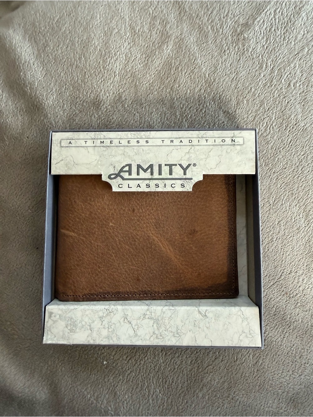 Amity classics Brown Leather Men's Wallet with fold and pocket space